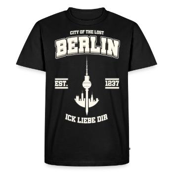 City of the lost - Men's Premium Organic T-Shirt - black - Front - Nico (187cm)