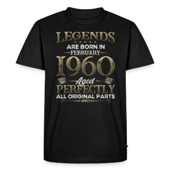 65ème Anniversaire Voiture Classique Février 1960 Millésime 60 - T-shirt Premium bio Homme - noir - Devant - Nico (187cm)