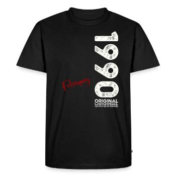 35ème anniversaire cadeau mari Original février 1990 - T-shirt Premium bio Homme - noir - Devant - Nico (187cm)
