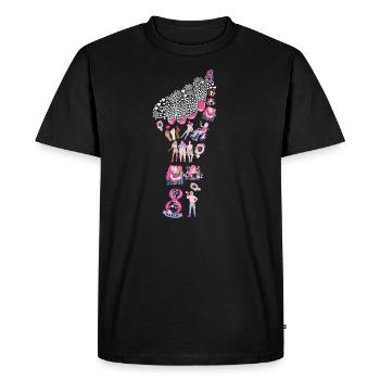 Main d’icône de la Journée de la femme - T-shirt Premium bio Homme - noir - Devant - Nico (187cm)