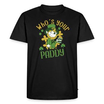 Qui est votre Paddy St. Patricks Day - T-shirt Premium bio Homme - noir - Devant - Nico (187cm)