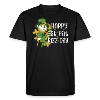 Bonne fête de la Saint-Pat Rizz Journée drôle de Patrick - T-shirt Premium bio Homme - noir - Devant - Nico (187cm)