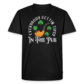 Tout le monde reçoit la journée de Patricks éméchés - T-shirt Premium bio Homme - noir - Devant - Nico (187cm)