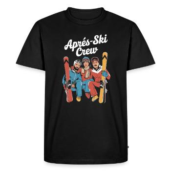 Tenue de soirée après-ski - T-shirt Premium bio Homme - noir - Devant - Nico (187cm)