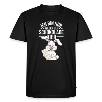 I'm only here for the chocolate Easter - Men's Premium Organic T-Shirt - black - Front - Nico (187cm)
