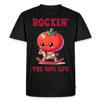 Secouer la vie mûre - T-shirt Premium bio Homme - noir - Devant - Nico (187cm)
