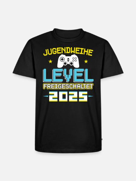 Jugendweihe 2025 Mädchen Junge - Männer Premium Bio T-Shirt - Schwarz