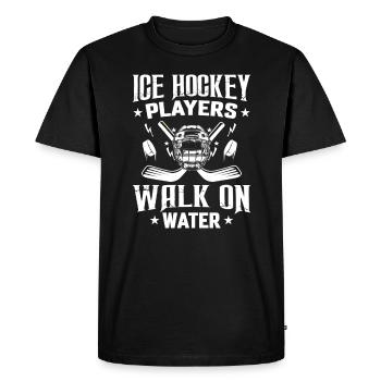 Hockey Hockey Funny Sarcastic - Men's Premium Organic T-Shirt - black - Front - Nico (187cm)