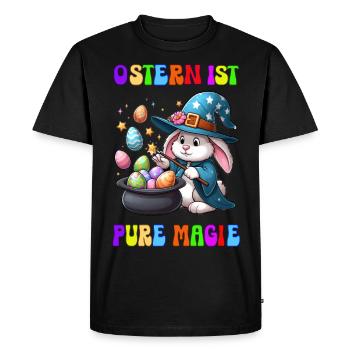 Easter is pure magic - Men's Premium Organic T-Shirt - black - Front - Nico (187cm)