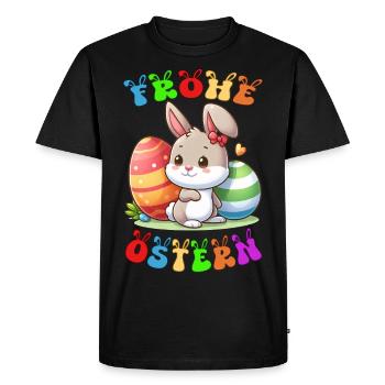 Joyeuses Pâques - T-shirt Premium bio Homme - noir - Devant - Nico (187cm)