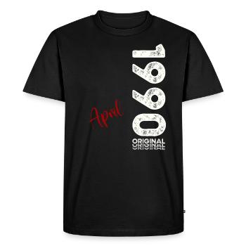 35ème anniversaire cadeau mari Original avril 1990 - T-shirt Premium bio Homme - noir - Devant - Nico (187cm)