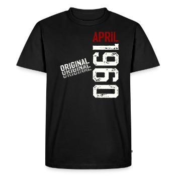 65ème Anniversaire Original Avril Millésime 1960 - T-shirt Premium bio Homme - noir - Devant - Nico (187cm)