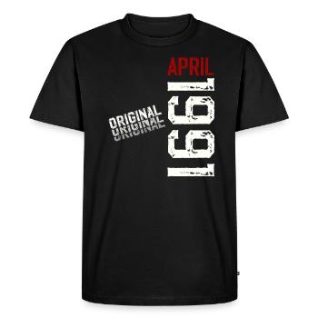 34ème anniversaire cadeau mari Original avril 1991 - T-shirt Premium bio Homme - noir - Devant - Nico (187cm)