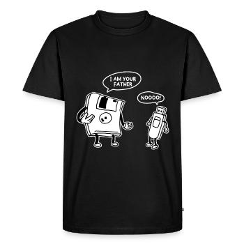 Technologie de l’information Usb Disk Lustig - T-shirt Premium bio Homme - noir - Devant - Nico (187cm)