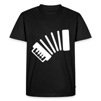 Musique d’accordéon - T-shirt Premium bio Homme - noir - Devant - Nico (187cm)