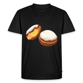 Krapfens Beignets De carnaval Crêpes berlinoises - T-shirt Premium bio Homme - noir - Devant - Nico (187cm)