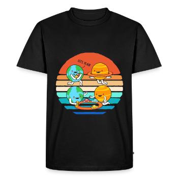 Espace Espace Espace Extra-atmosphérique Planètes Univers - T-shirt Premium bio Homme - noir - Devant - Nico (187cm)