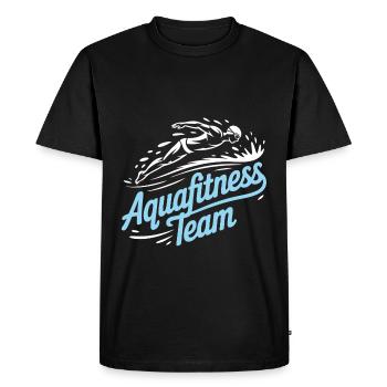 Equipe d’aquafitness - Exercice et sport dans l’eau - T-shirt Premium bio Homme - noir - Devant - Nico (187cm)