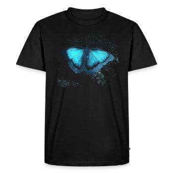 Icy Butterfly - Frost Eis Winter - Männer Premium Bio T-Shirt - Schwarz - Vorne - Nico (187cm)