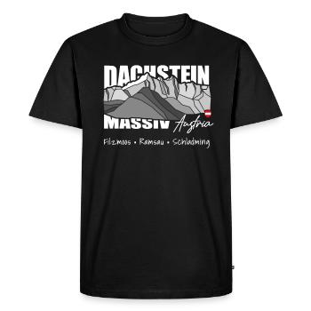 Haute Dachstein Autriche Schladming Styrie mountain - T-shirt Premium bio Homme - noir - Devant - Nico (187cm)