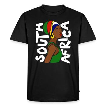 South Africa South African Colors Flag Souvenir - Men's Premium Organic T-Shirt - black - Front - Nico (187cm)