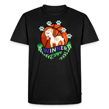 Funny dog - Men's Premium Organic T-Shirt - black - Front - Nico (187cm)
