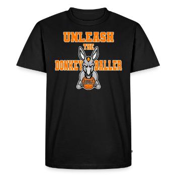 Libérez le joueur de basket-ball Donkey Baller - T-shirt Premium bio Homme - noir - Devant - Nico (187cm)