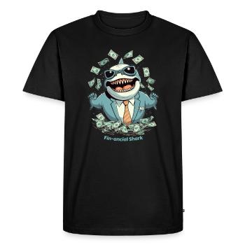 Fin-ancial Shark | Shark Fan Shirt - Men's Premium Organic T-Shirt - black - Front - Nico (187cm)