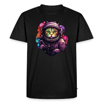 Astro Chat - T-shirt Premium bio Homme - noir - Devant - Nico (187cm)