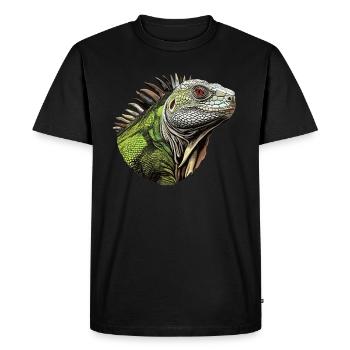 Iguana - Lush Mirage - Men's Premium Organic T-Shirt - black - Front - Nico (187cm)