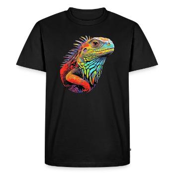 Vivid colors of iguan beacon - - Men's Premium Organic T-Shirt - black - Front - Nico (187cm)