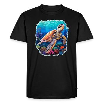 Chœur océanique - T-shirt Premium bio Homme - noir - Devant - Nico (187cm)