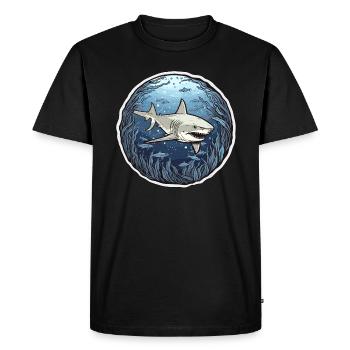 Symphonie des requins - T-shirt Premium bio Homme - noir - Devant - Nico (187cm)