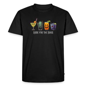 Halloween cocktail t-shirt, Spooky - Men's Premium Organic T-Shirt - black - Front - Nico (187cm)