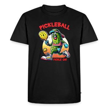 Chemise de pickleball drôle - T-shirt Premium bio Homme - noir - Devant - Nico (187cm)