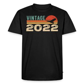 Vintage 2022 Cadeau D'anniversaire 2022 Retro 2022 - T-shirt Premium bio Homme - noir - Devant - Nico (187cm)