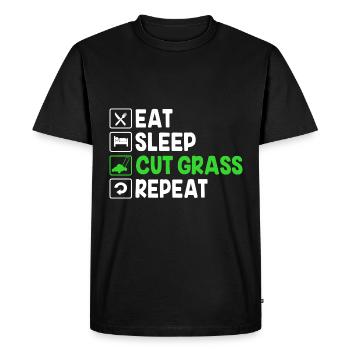 Lawn (meadow) Lawn mower - Men's Premium Organic T-Shirt - black - Front - Nico (187cm)
