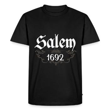 Salem 1692 Nu Goth Style Satanic Pentagramme - T-shirt Premium bio Homme - noir - Devant - Nico (187cm)