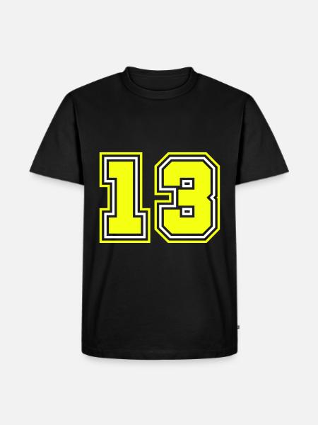 13 Symbole numérique - T-shirt Premium bio Homme - noir