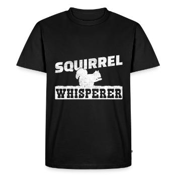 Squirrel Rodent Whisperer - Men's Premium Organic T-Shirt - black - Front - Nico (187cm)