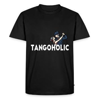 Tangoholic Tango Dancing Dress Dance Shoes Dancers - Men's Premium Organic T-Shirt - black - Front - Nico (187cm)