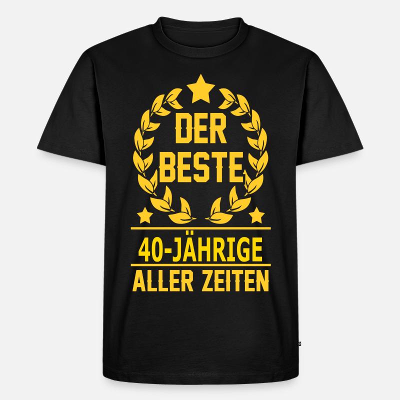40-JÄHRIGE - Männer Premium Bio T-Shirt - Schwarz