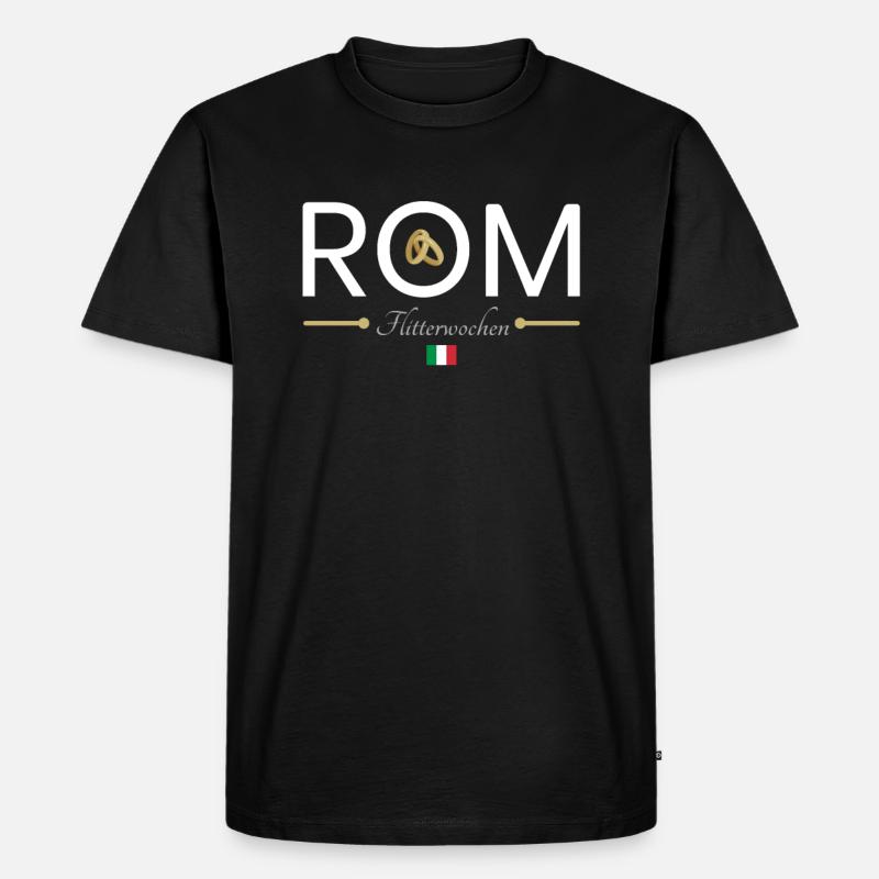 Flitterwochen Rom - Männer Premium Bio T-Shirt - Schwarz