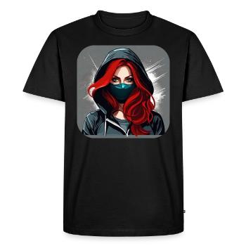 Fille Cyberpunk Cool VI - T-shirt Premium bio Homme - noir - Devant - Nico (187cm)