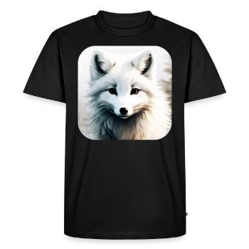 Cool Polar Fox - Men's Premium Organic T-Shirt - black - Front - Nico (187cm)