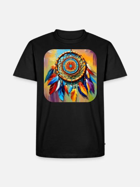 Spiritual Dream Catcher - Men's Premium Organic T-Shirt - black