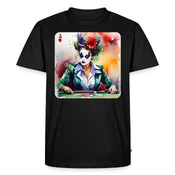 Cool Harlequin Poker Gothique Fille - T-shirt Premium bio Homme - noir - Devant - Nico (187cm)