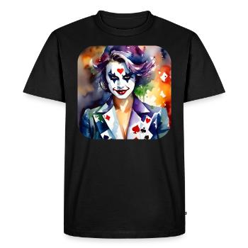 Cool Harlequin Poker Gothique Fille - T-shirt Premium bio Homme - noir - Devant - Nico (187cm)