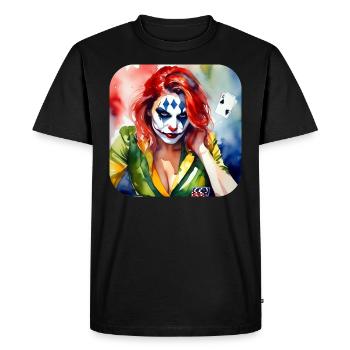 Cool Harlequin Poker Gothique Fille - T-shirt Premium bio Homme - noir - Devant - Nico (187cm)