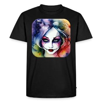 Cool Harlequin Gothique Fille - T-shirt Premium bio Homme - noir - Devant - Nico (187cm)